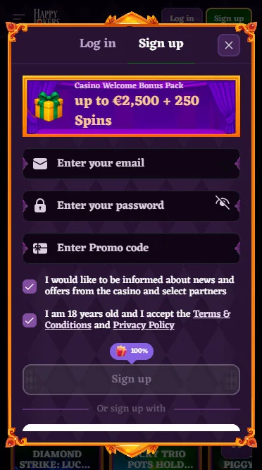 mobile Registrierung happyjokers casino
